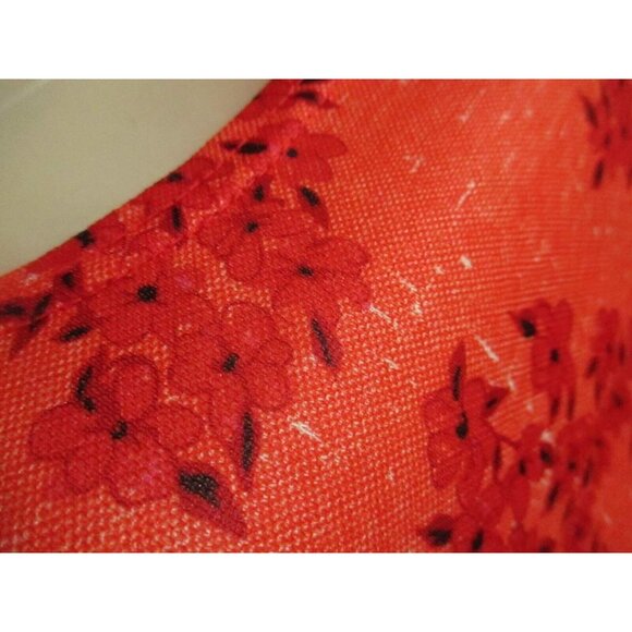 Vintage TanJay Sleeveless Floral Red Tank Blouse Top Made In Canada Womens M - Picture 5 of 5
